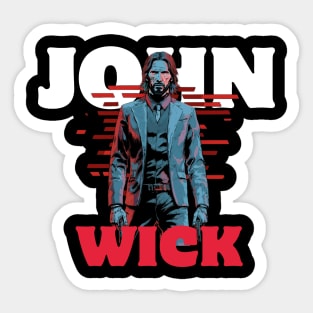 John Wick Cyberpunk Vibe Sticker